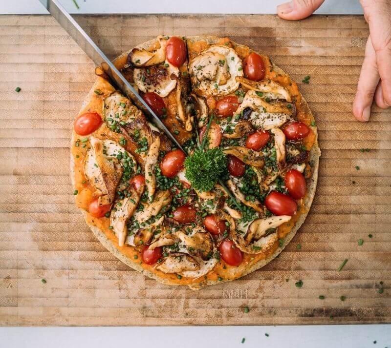 Pizza low carb vegana